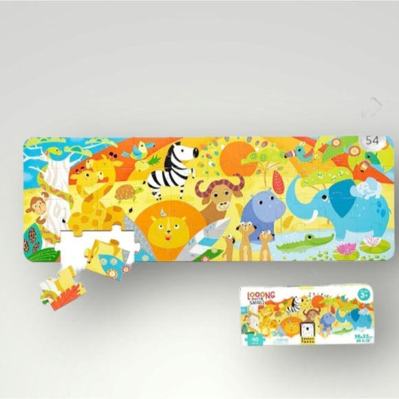 Banana Panda Long Puzzle Safari Large Jigsaw Floor Puzzle for Kids Ages - Picture 1 of 6